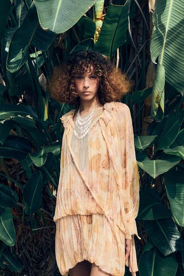 Zara PRINTED SHORT DRESS ZW COLLECTION - 025