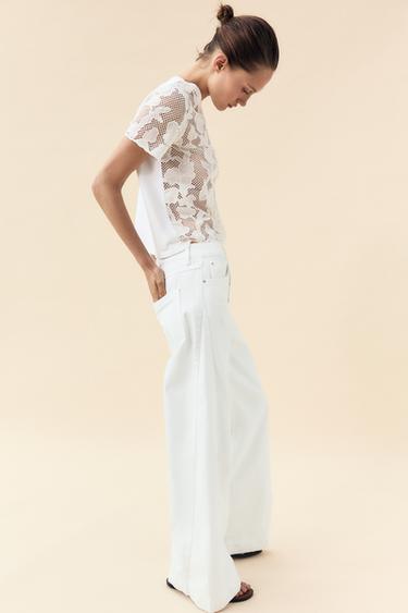 T-SHIRT BRODERIES AVANT - Blanc de Zara - Image 3