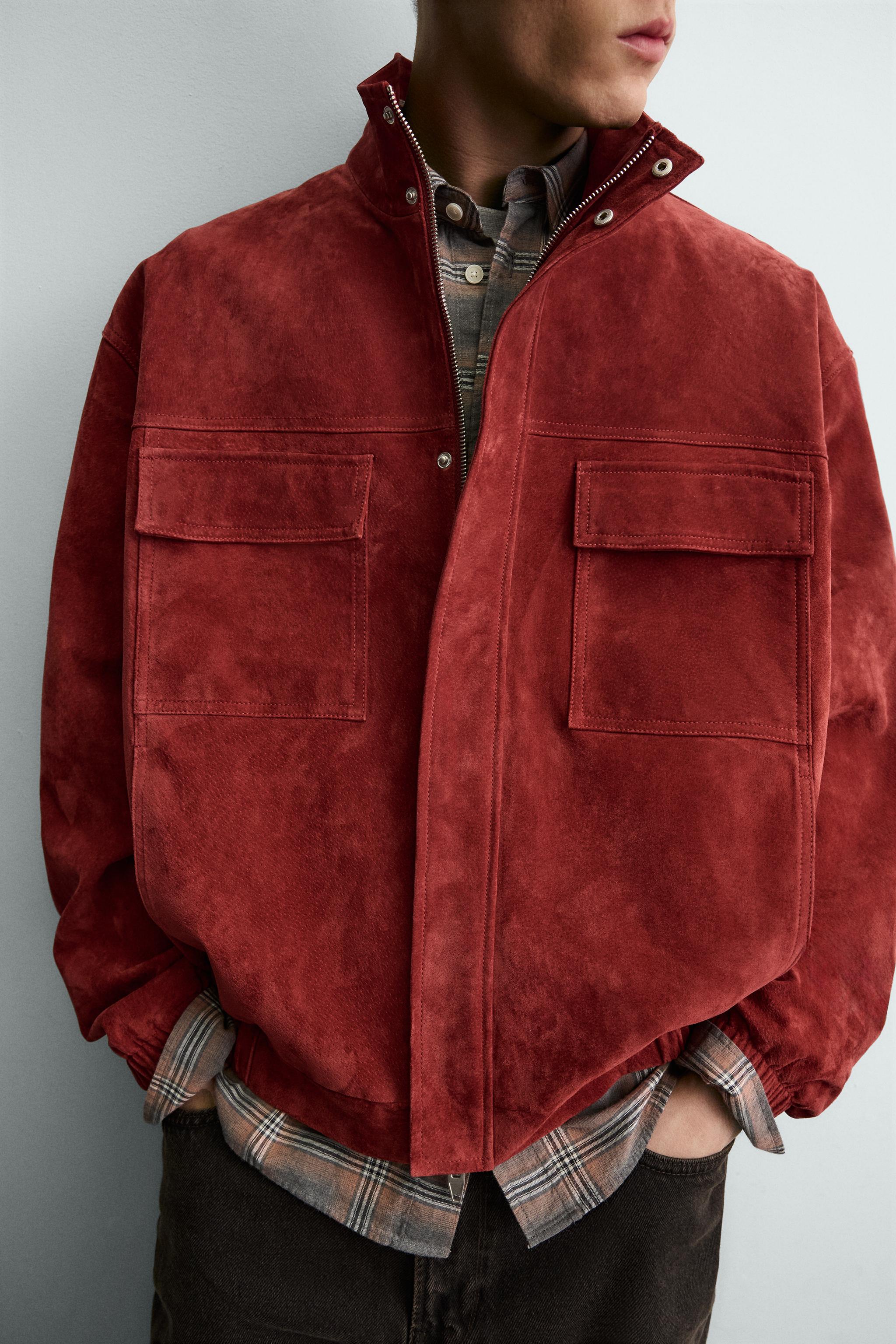 BLOUSON EN CUIR COUPE DÉCONTRACTÉE