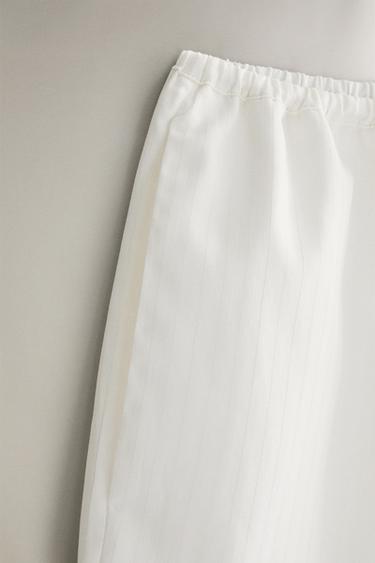 SHORT JACQUARD RAYURES - Blanc cassé de Zara - Image 2