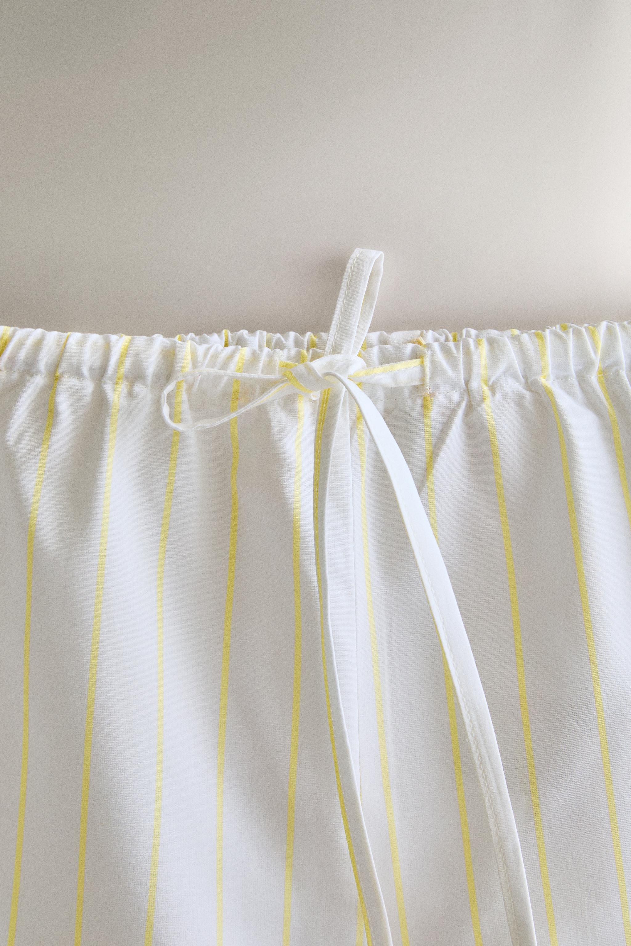 STRIPED SHORTS — Yellow
