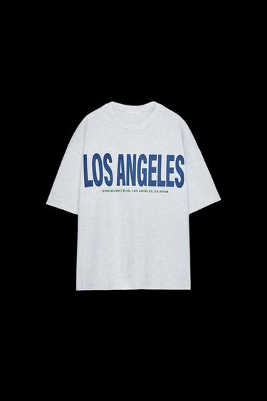 OVERSIZED TEXT T-SHIRT - Grey marl by Zara