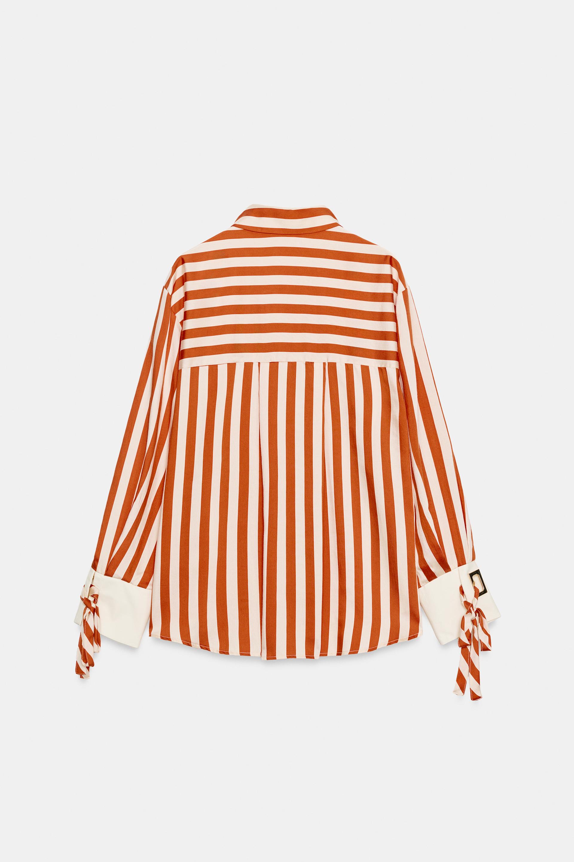 BOW TRIM STRIPED SHIRT thumbnail 9