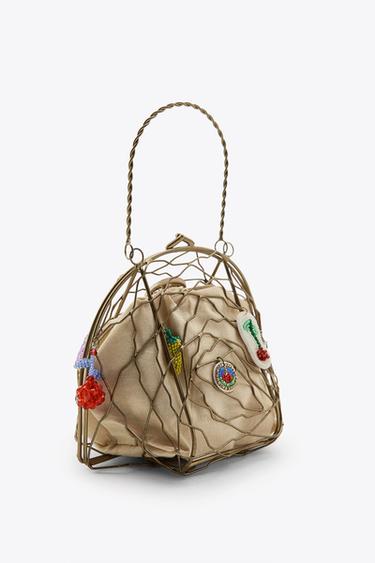 METAL MULTI-CHARM BAG - Bronze by Zara - Image 3