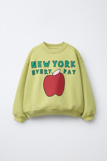 Zara 蘋果印花運動衫 - 綠色