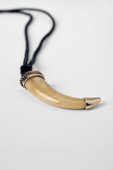 ROPE HORN NECKLACE KATE MOSS X ZARA - Black by Zara - Image 3