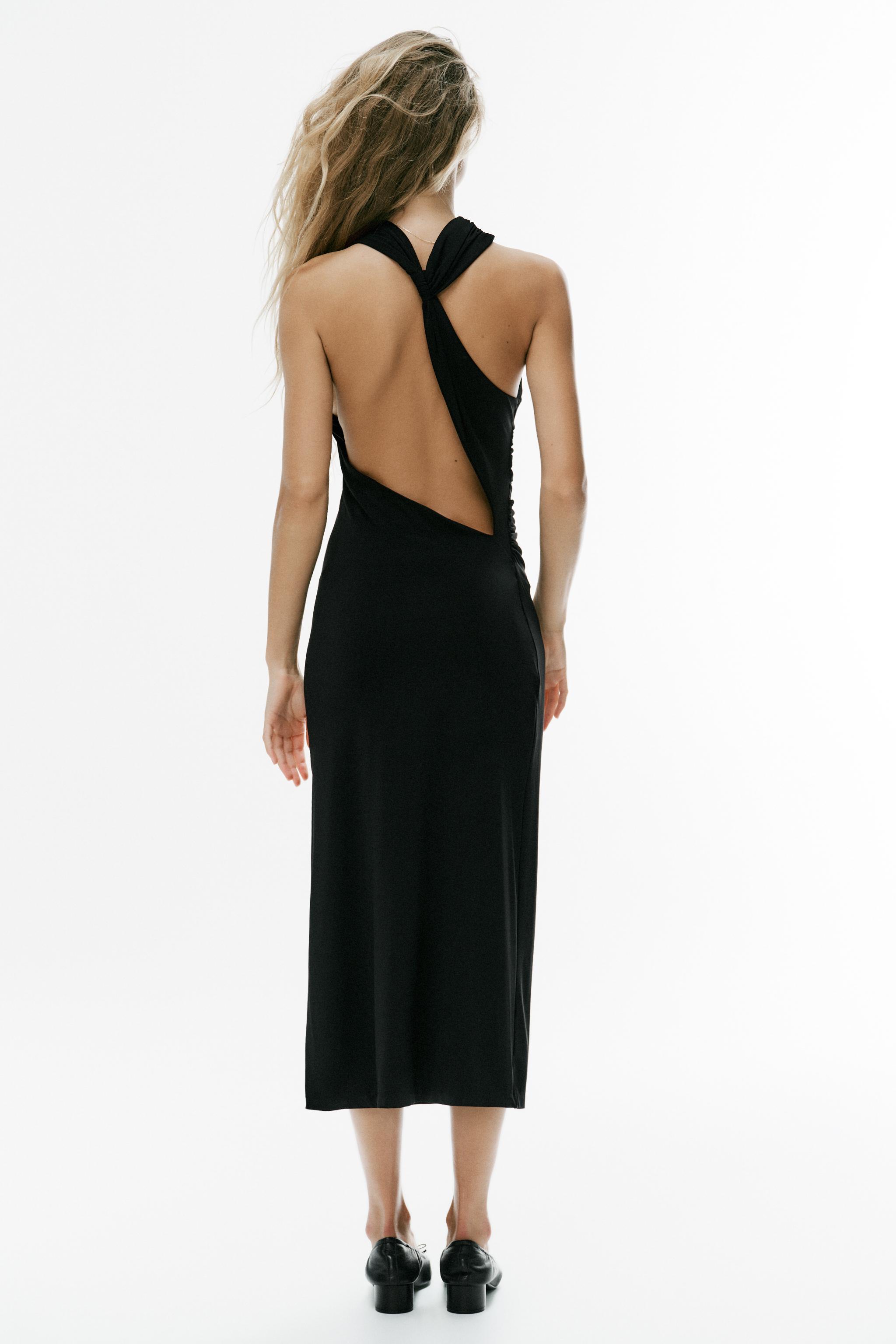 Zara Büzgülü Halter Elbise görsel 5