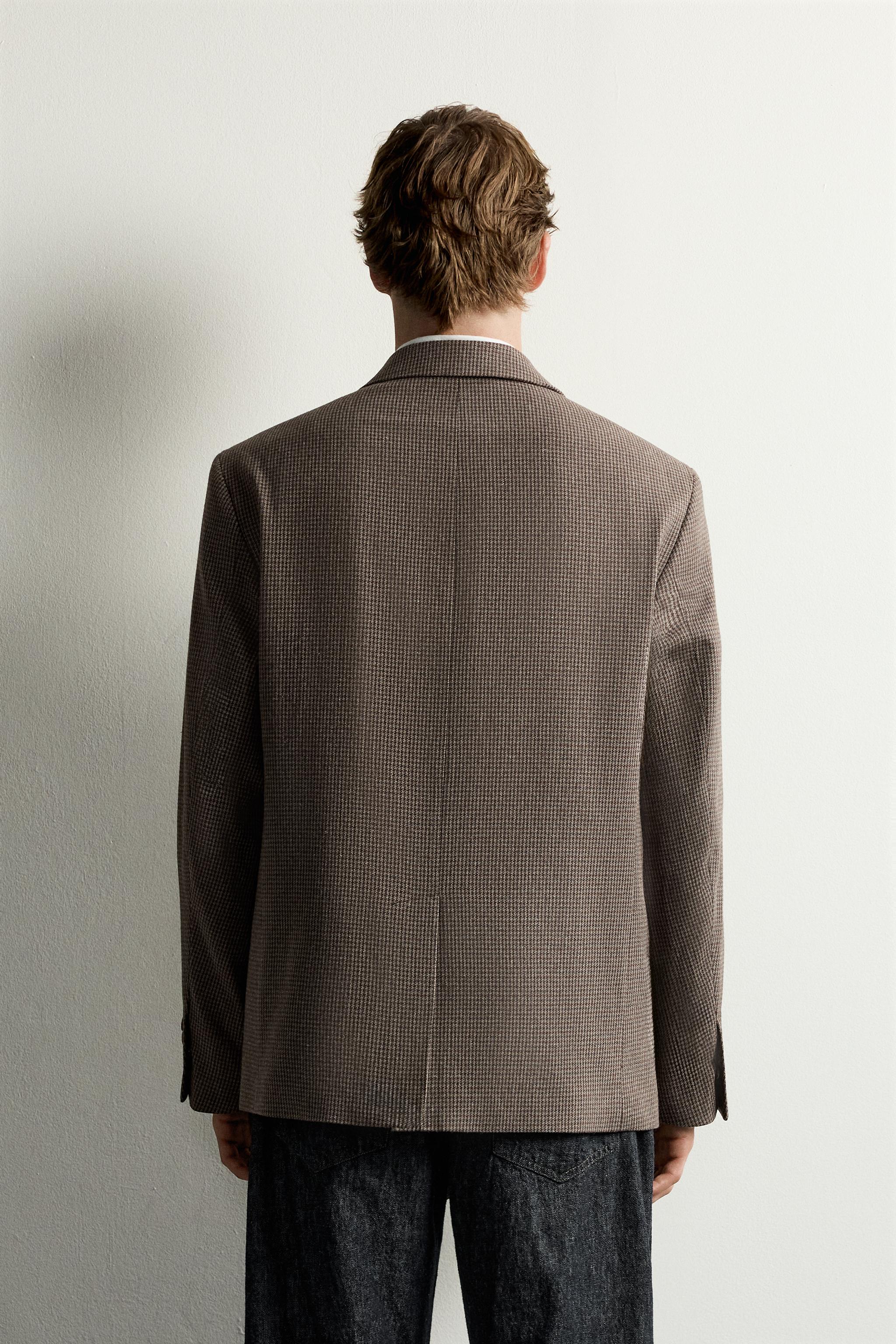 VESTE À BOUTONNAGE CROISÉ PIED-DE-POULE