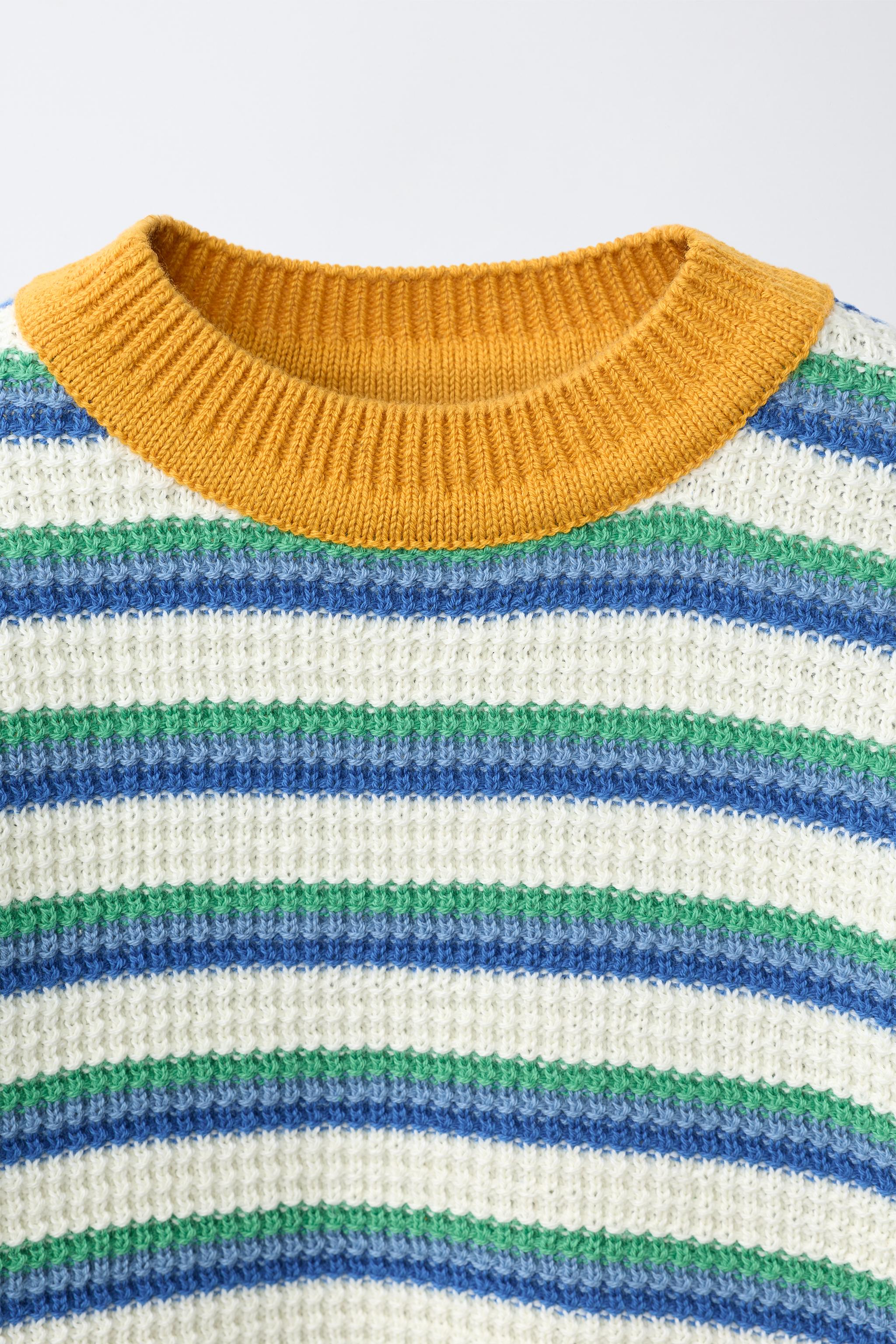 STRIPED KNIT T-SHIRT