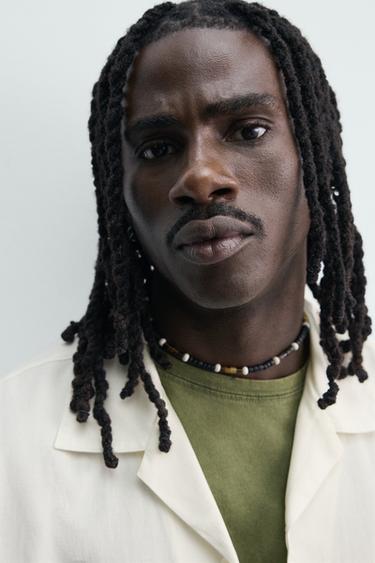 CHEMISE RELAXED FIT LYOCELL ET COTON À IMPRIMÉS - Blanc cassé de Zara - Image 5