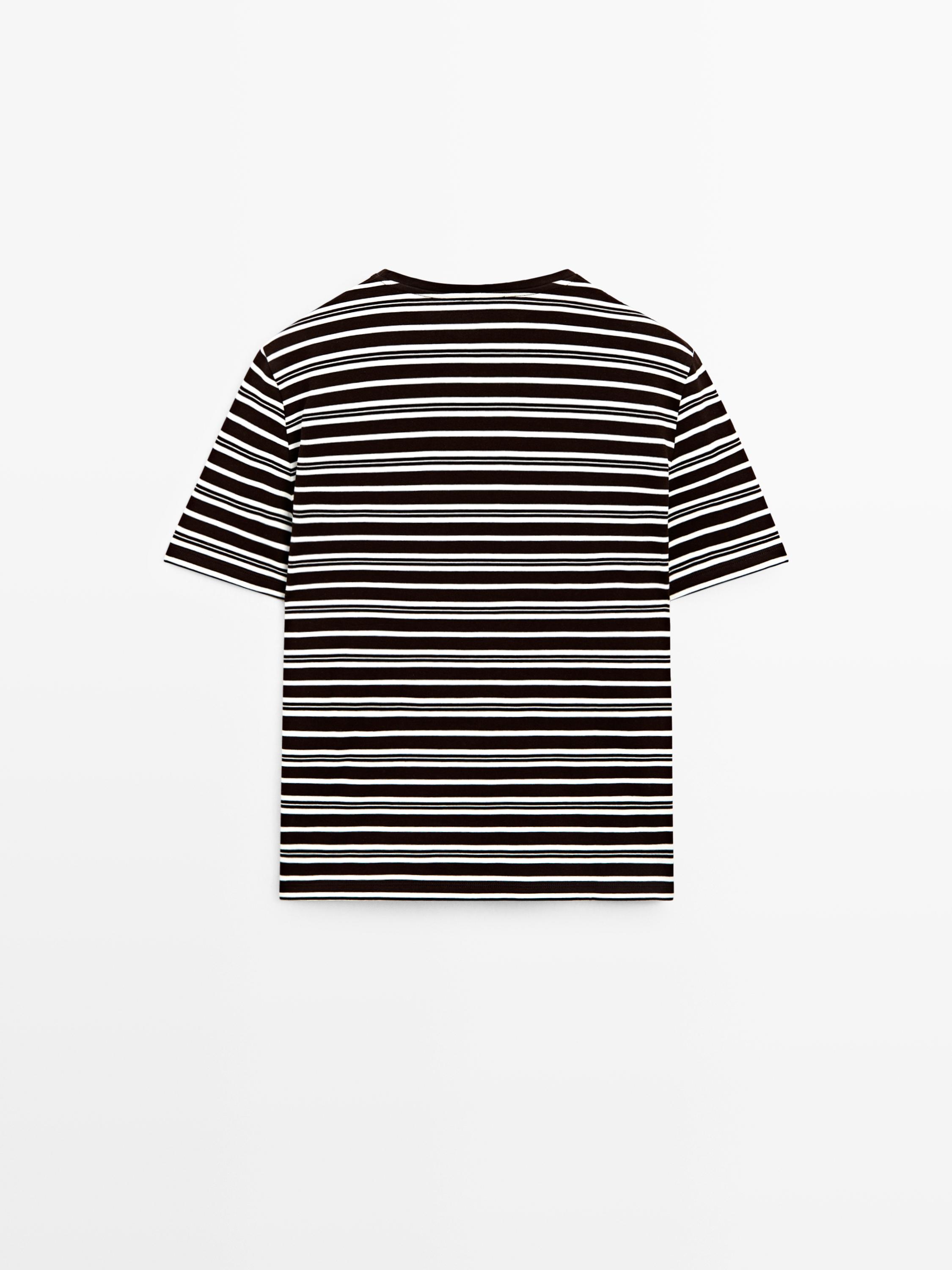 T-shirt à rayures manches courtes
