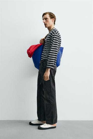 T-SHIRT JACQUARD RAYURES AARON LEVINE X ZARA - Bleu / Blanc de Zara - Image 3