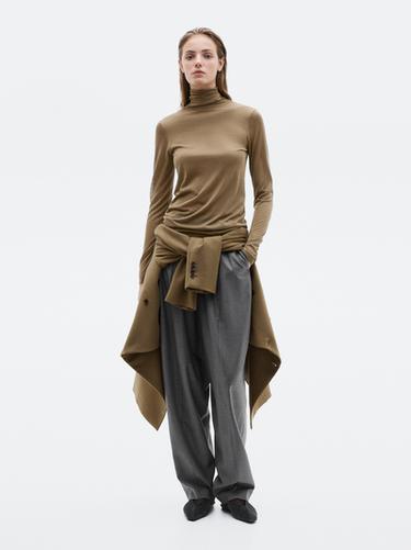 Pull col montant en maille extrafine 100 % soie - LIMITED - BEIGE de Zara - Image 0