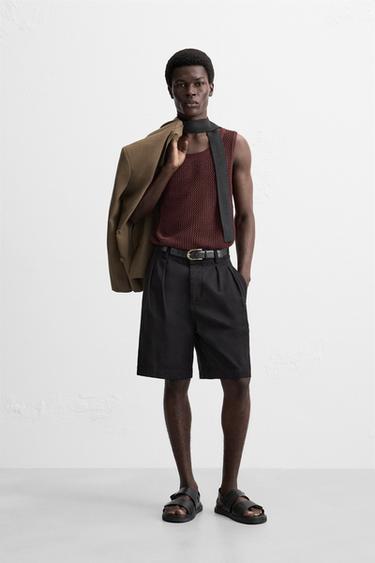 KNIT TANK TOP - Burgundy by Zara - Image 0