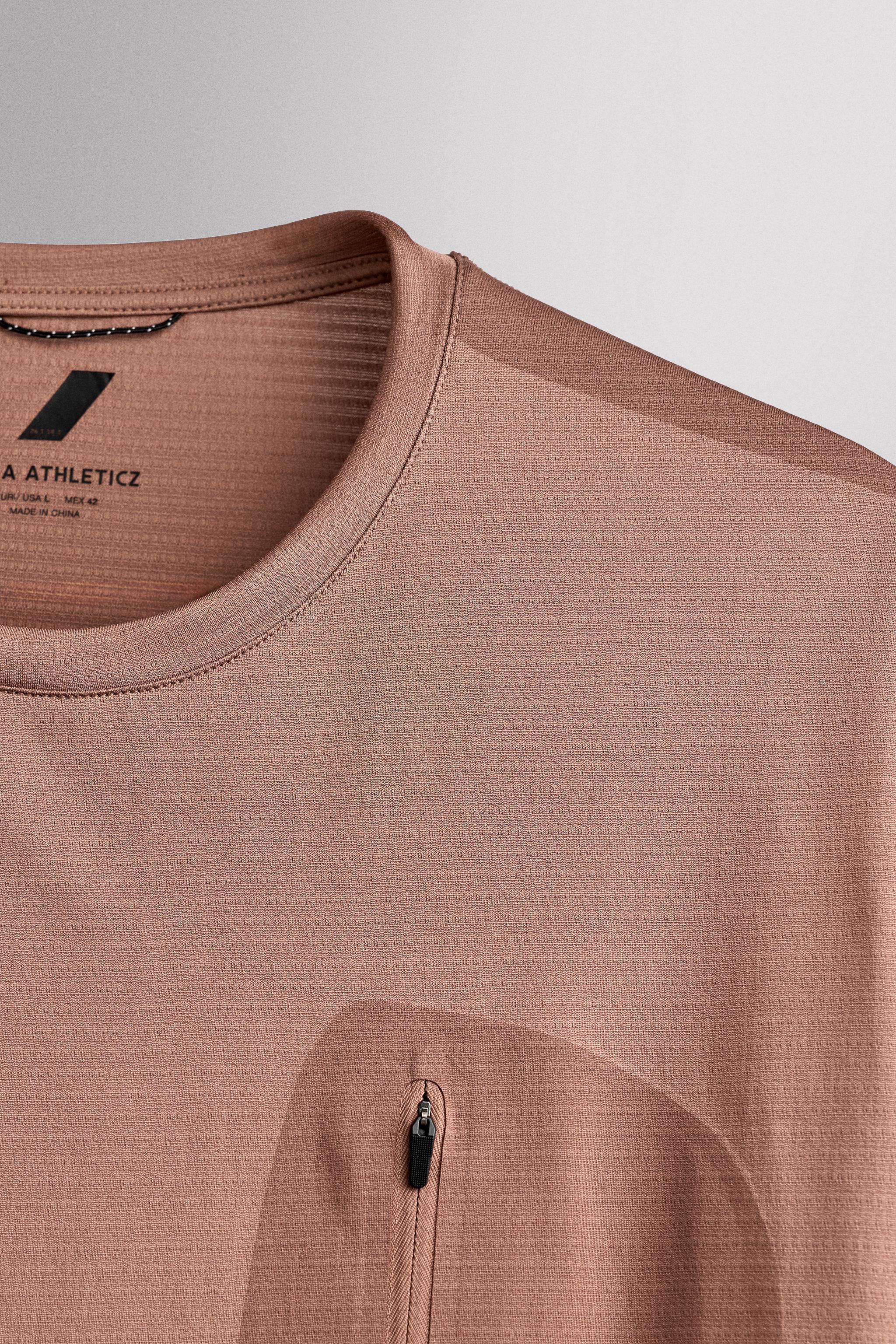 Zara CEPLİ TEKNİK UZUN KOLLU T-SHIRT görsel 8