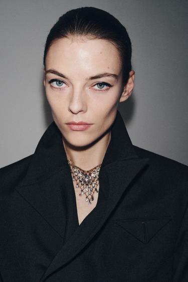 TRIANGLE JEWEL NECKLACE - Golden by Zara - Image 1