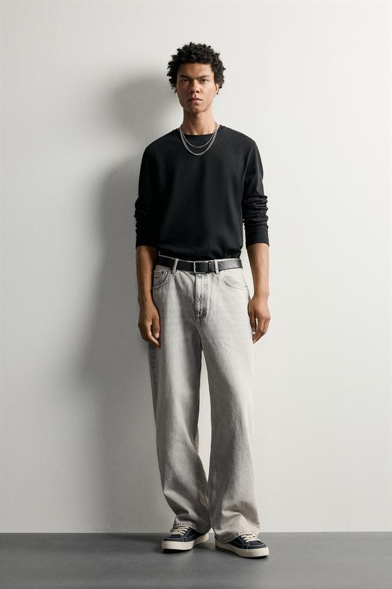 LOOSE-FIT JEANS - Pearl grey de Zara - Imagen 0