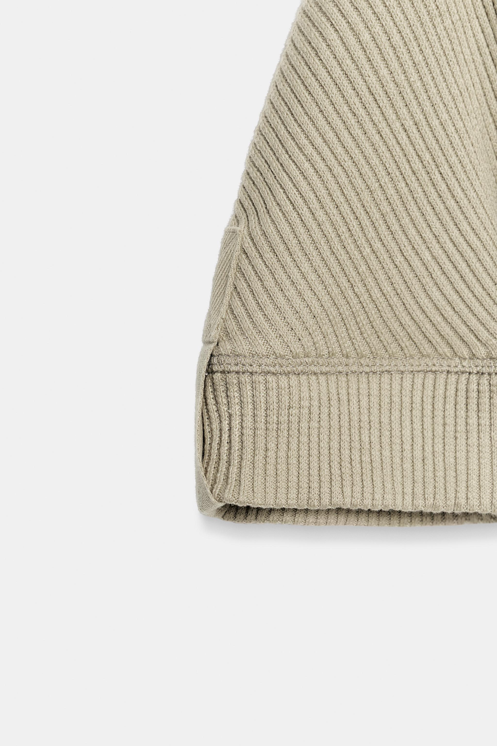 Женские футболки Zara COTTON RIB T-SHIRT — фото 7