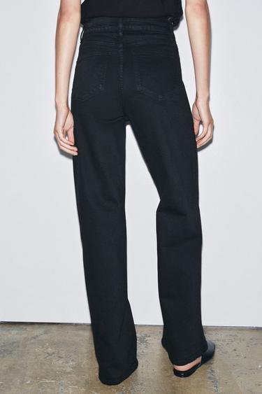 ZW COLLECTION HIGH-WAIST WIDE-LEG JEANS - Black by Zara - Image 2