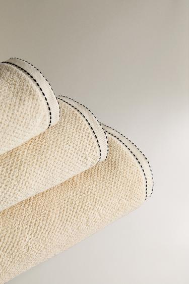 SERVIETTE DE BAIN POINT DE RIZ - Sable de Zara - Image 1
