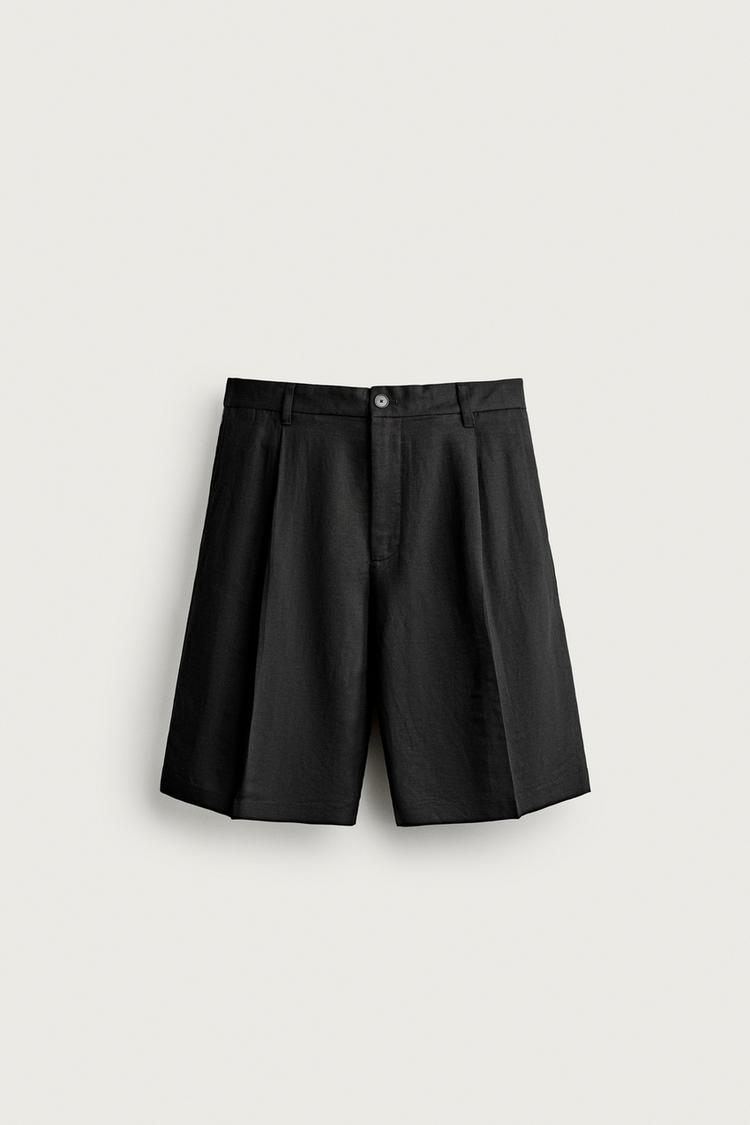 BERMUDA TRAJE ESTRUCTURA PLIEGUES