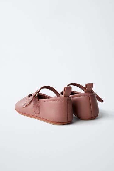LEATHER BALLERINAS - Pink by Zara - Image 5