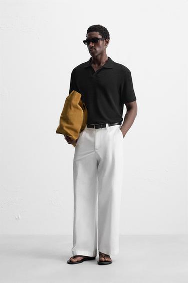 Zaras PIKÉTRÖJA MED GEOMETRISK JACQUARD - Svart