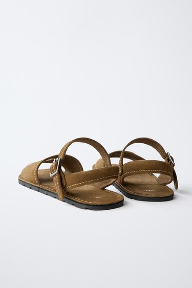 LEATHER SANDALS - Brown by Zara - Image 4