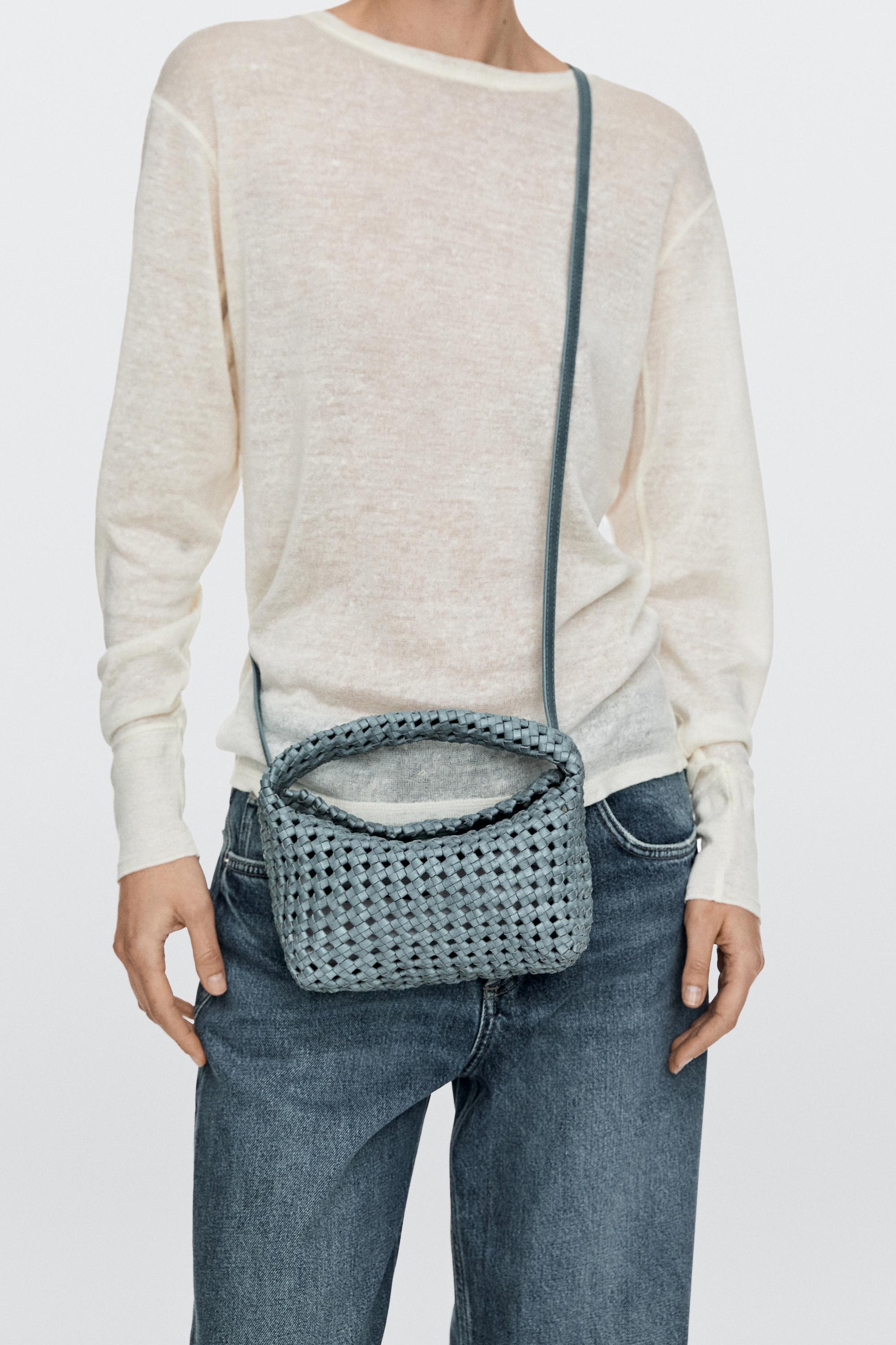 Mini sac en cuir tressé