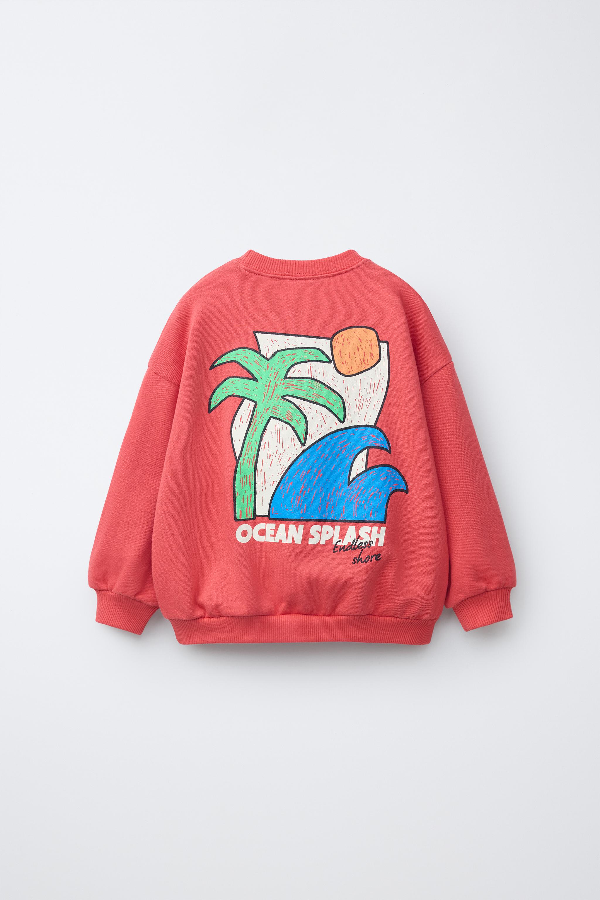 PALM TREE PRINT SWEATSHIRT