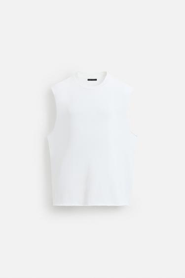 DÉBARDEUR EN MAILLE - Blanc de Zara