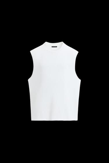 IRREGULAR KNIT TANK TOP - White by Zara - Image 0