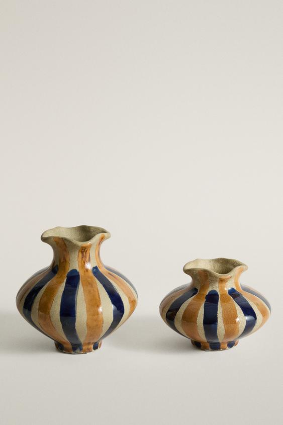 Zara ROUND DECORATIVE CERAMIC VASE - 白色 - 圖片 0