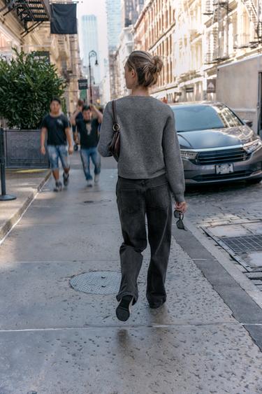 BEADED KNIT CARDIGAN - Grey marl by Zara - Image 4