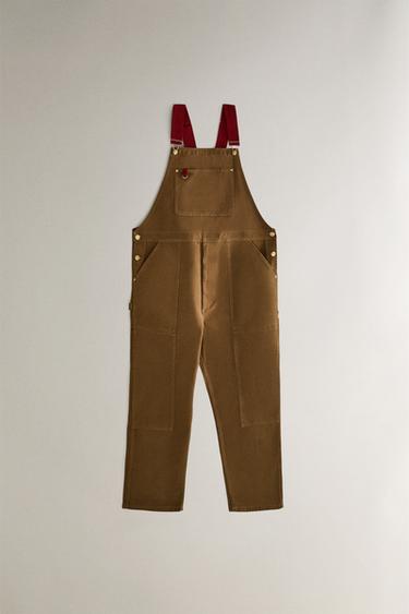 WORK JUMPSUIT - Khaki by Zara - Image 0