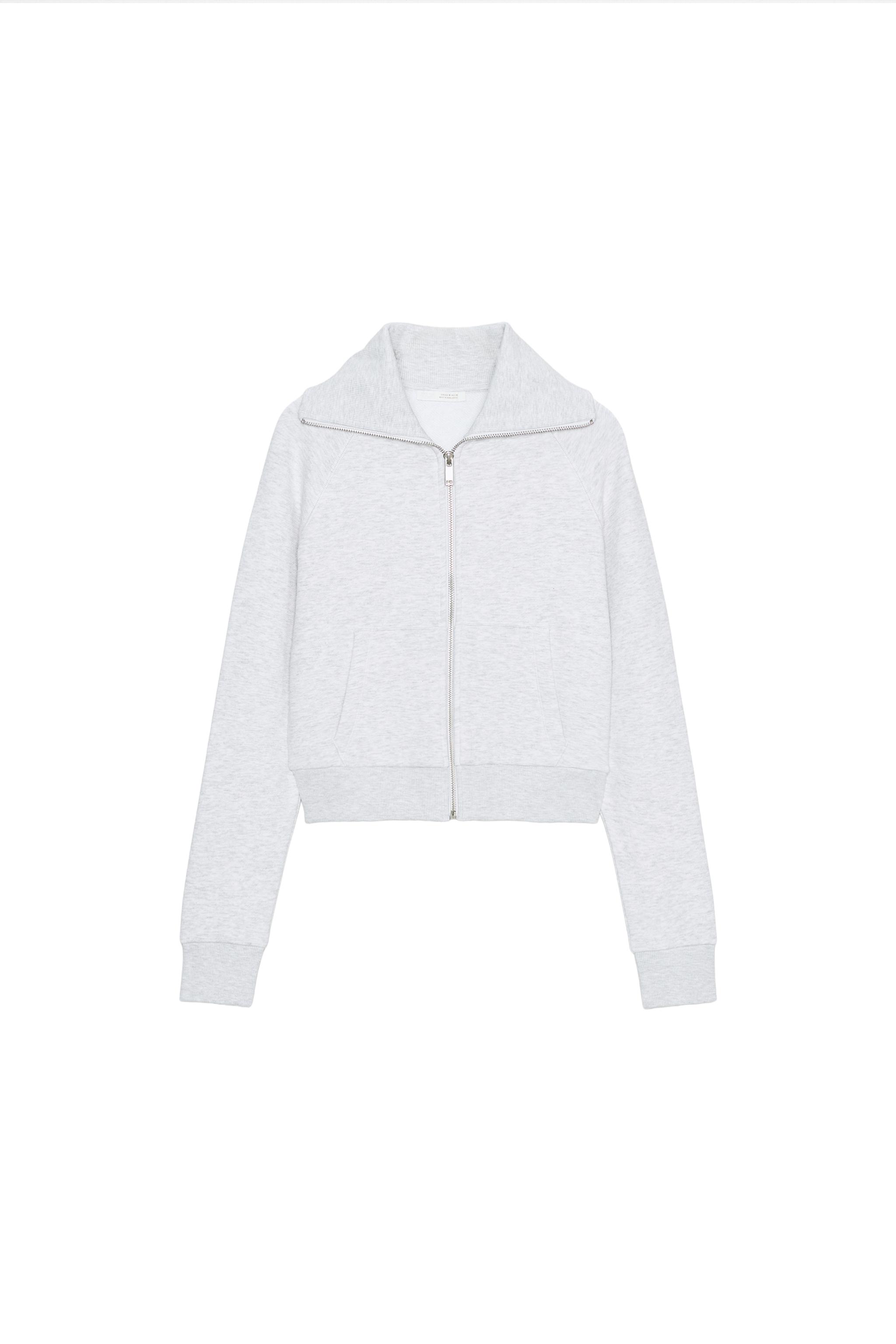 Sweat à Capuche Zara Gris Pour Femme - Taille S, Coton, état Excellent