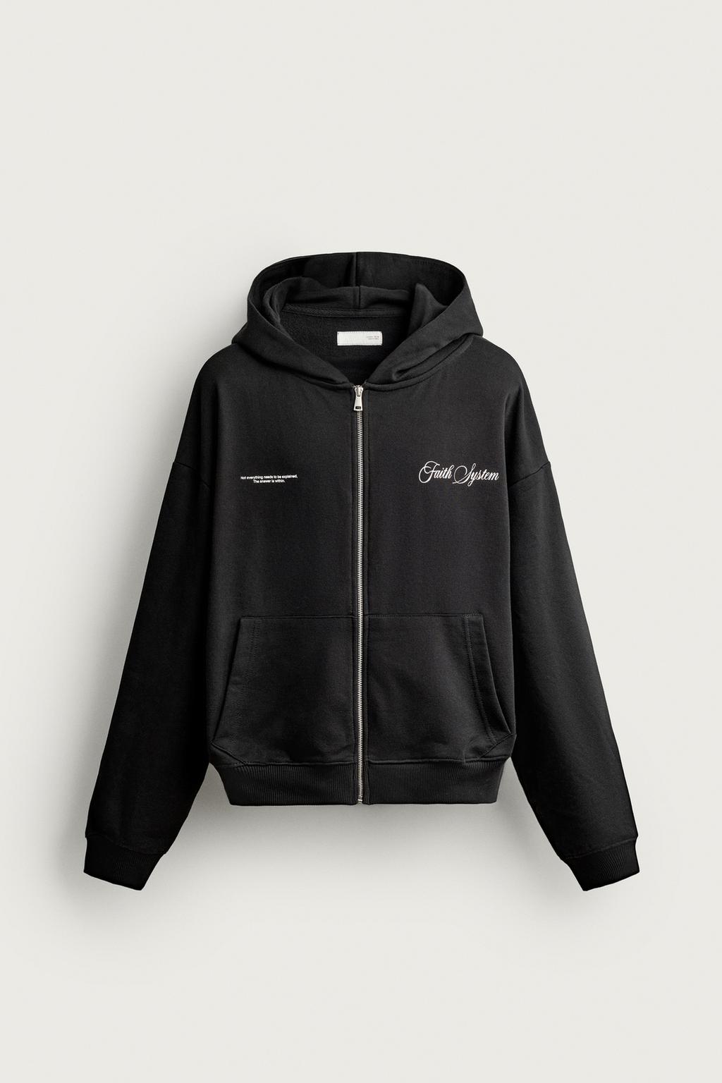 PRINTED ZIP-UP HOODIE