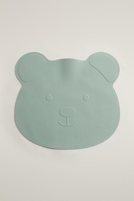 KIDS' BEAR SILICONE PLACEMAT - Blue by Zara - Image 0
