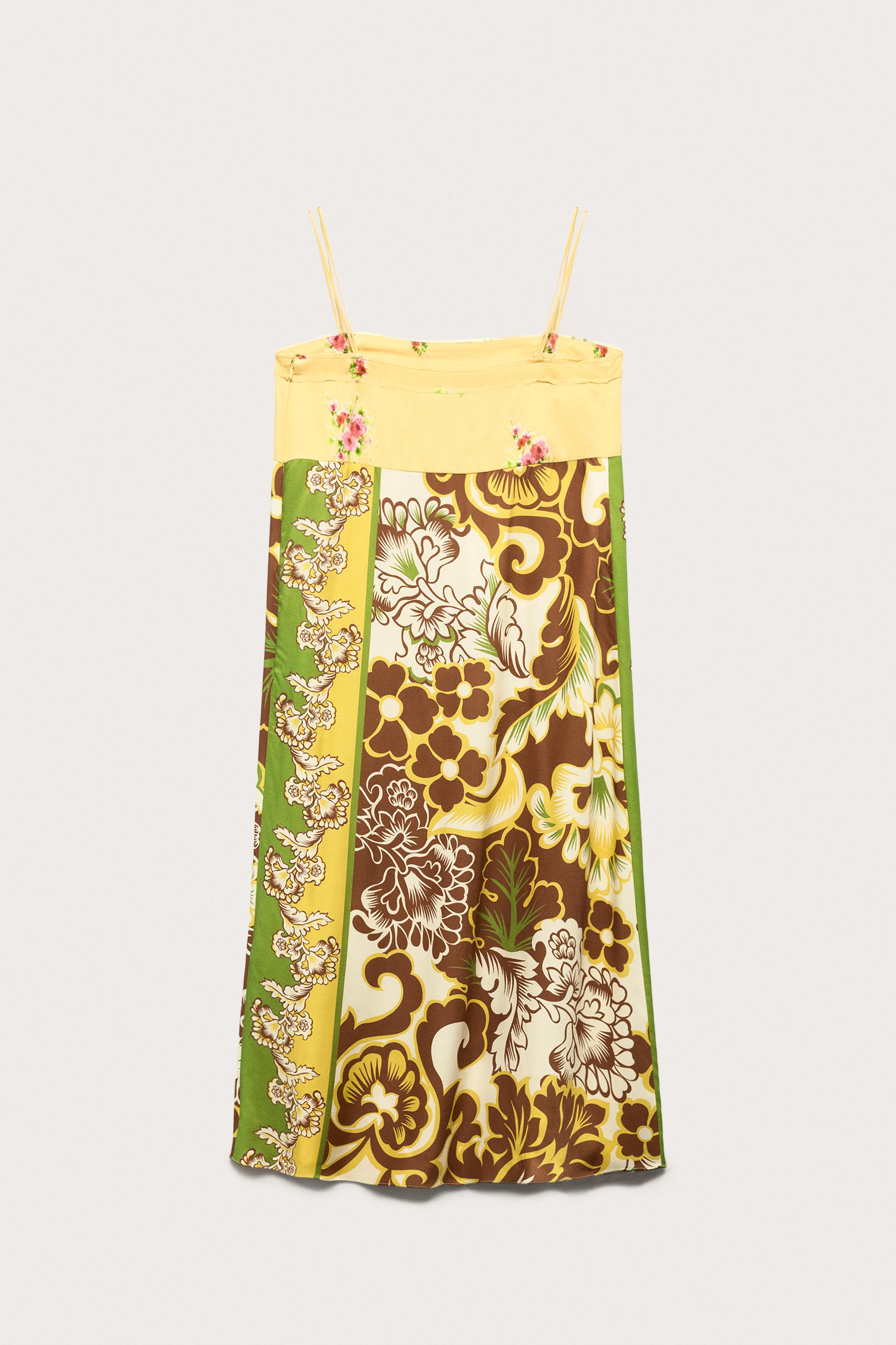 LIMITED EDITION PRINTED CONTRAST MIDI DRESS