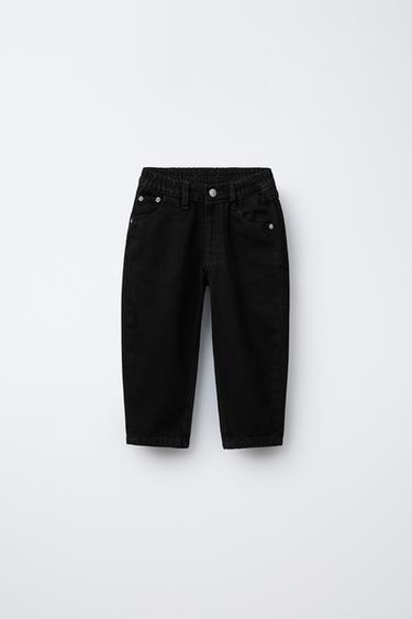 BAGGY DENIM TROUSERS - Black by Zara