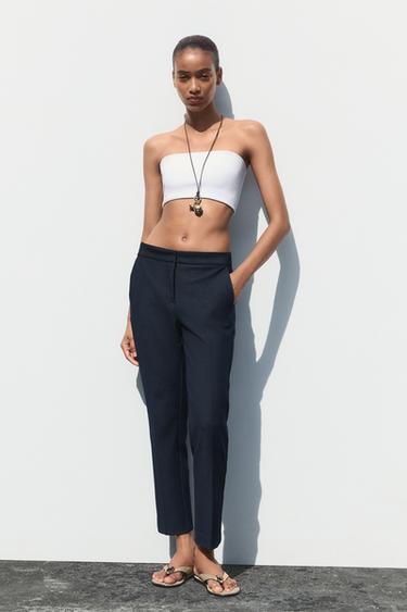 PANTALÓN TOBILLERO SOFT - Índigo oscuro de Zara - Imagen 0
