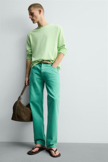 JEAN COUPE DROITE - Turquoise de Zara - Image 5