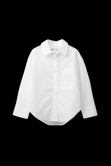 CAMISA POPELÍN - Blanco de Zara - Imagen 0