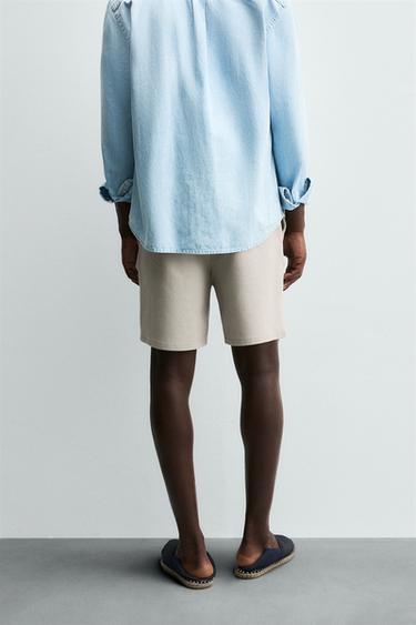 TEXTURED COMFORT BERMUDA SHORTS - Beige by Zara - Image 2