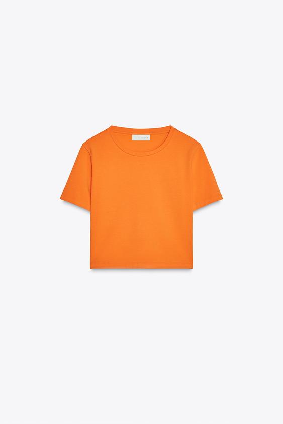 Blusa Zara Camiseta Naranja Zara Ropa Zara Camiseta Naranja Mujer