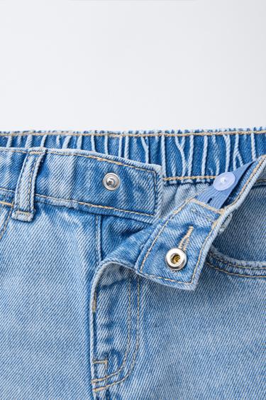 JEANS MOM FIT DÉCHIRÉ - Bleu clair de Zara - Image 2