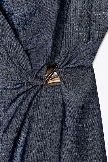 MIDI DRESS WITH GOLD APPLIQUÉ - Indigo by Zara - Image 7