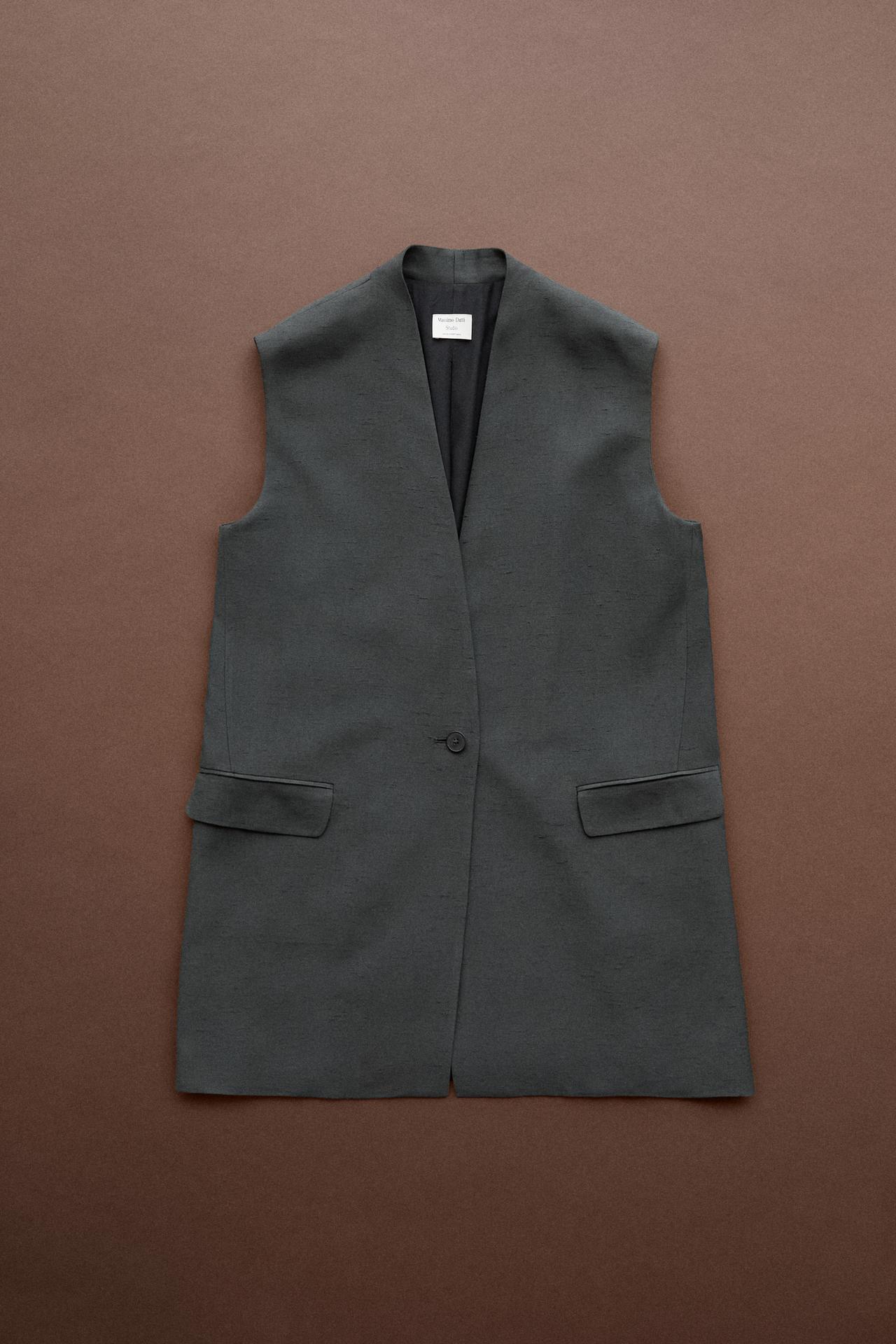 V-neck vest total look - STUDIO — Petrol blue