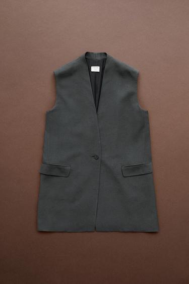 V-neck vest total look - STUDIO — Petrol blue 1