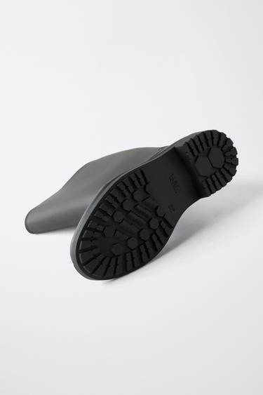 TALL RUBBERISED WELLIES - Black by Zara - Image 6